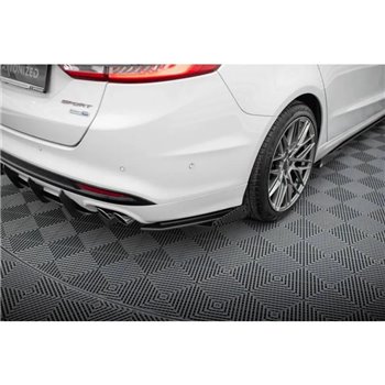 Maxton - Street Pro Lame Du Pare Chocs Arriere Ford Mondeo Sport Mk5 Facelift / Fusion Sport Mk2 Facelift Noir + Rabats Brillant