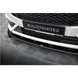 Maxton - Street Pro Lame Du Pare-Chocs Avant Ford Mondeo Sport Mk5 Facelift / Fusion Sport Mk2 Facelift Noir + Rabats Brillant 