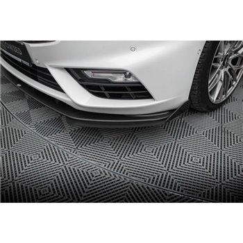 Maxton - Street Pro Lame Du Pare-Chocs Avant Ford Mondeo Sport Mk5 Facelift / Fusion Sport Mk2 Facelift Noir + Rabats Brillant 