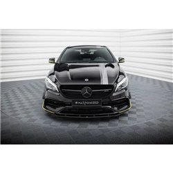 Maxton - Street Pro Lame Du Pare-Chocs Avant Mercedes-AMG CLA 45 Aero C117 Facelift Noir