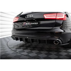 Maxton - Diffuseur Arrière Complet Audi A6 Sedan / Avant C7 (Version mit Einzelauspuff auf beiden Seiten) 