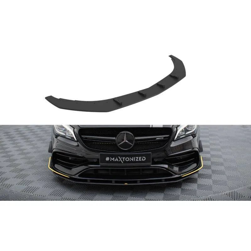 Maxton - Street Pro Lame Du Pare-Chocs Avant Mercedes-AMG CLA 45 Aero C117 Facelift Noir-Rouge
