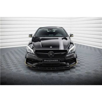 Maxton - Street Pro Lame Du Pare-Chocs Avant Mercedes-AMG CLA 45 Aero C117 Facelift Noir-Rouge