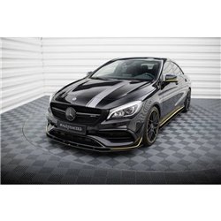 Maxton - Street Pro Lame Du Pare-Chocs Avant Mercedes-AMG CLA 45 Aero C117 Facelift Noir-Rouge
