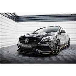 Maxton - Street Pro Lame Du Pare-Chocs Avant Mercedes-AMG CLA 45 Aero C117 Facelift Noir-Rouge