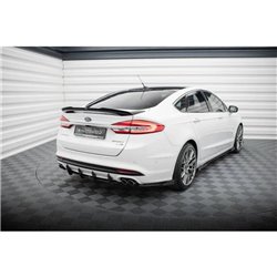 Maxton - Street Pro Lame Du Pare Chocs Arriere Ford Mondeo Sport Mk5 Facelift / Fusion Sport Mk2 Facelift Noir-Rouge + Rabats Br