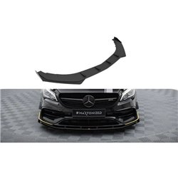 Maxton - Street Pro Lame Du Pare-Chocs Avant Mercedes-AMG CLA 45 Aero C117 Facelift Noir + Rabats Brillant