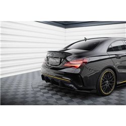 Maxton - Street Pro Central Diffuseur Arriere Mercedes-AMG CLA 45 C117 Facelift Noir-Rouge