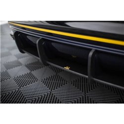 Maxton - Street Pro Central Diffuseur Arriere Mercedes-AMG CLA 45 C117 Facelift Noir-Rouge