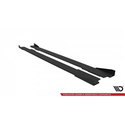 Maxton - Street Pro Rajouts Des Bas De Caisse Audi A5 / A5 S-Line / S5 Coupe / Cabrio 8T / 8T Facelift Noir + Rabats Brillant 