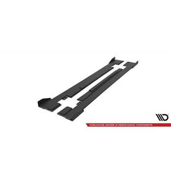 Maxton - Street Pro Rajouts Des Bas De Caisse Mercedes-AMG CLA 45 C117 Facelift Noir + Rabats Brillant 
