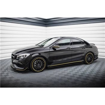 Maxton - Street Pro Rajouts Des Bas De Caisse Mercedes-AMG CLA 45 C117 Facelift Noir-Rouge