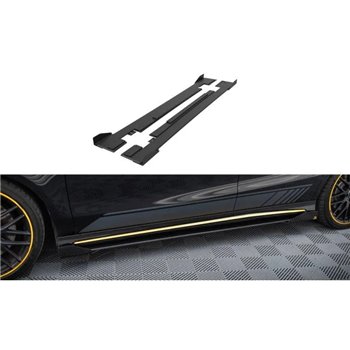 Maxton - Street Pro Rajouts Des Bas De Caisse Mercedes-AMG CLA 45 C117 Facelift Noir-Rouge + Rabats Brillant