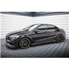 Maxton - Street Pro Rajouts Des Bas De Caisse Mercedes-AMG CLA 45 C117 Facelift Noir-Rouge + Rabats Brillant