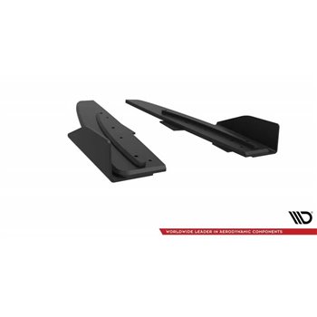 Maxton - Street Pro Lame Du Pare Chocs Arriere Mercedes-AMG CLA 45 C117 Facelift Noir + Rabats Brillant 