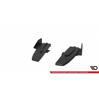 Maxton - Street Pro Lame Du Pare Chocs Arriere Mercedes-AMG CLA 45 C117 Facelift Noir + Rabats Brillant 