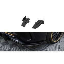 Maxton - Street Pro Lame Du Pare Chocs Arriere Mercedes-AMG CLA 45 C117 Facelift Noir-Rouge + Rabats Brillant
