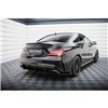 Maxton - Street Pro Lame Du Pare Chocs Arriere Mercedes-AMG CLA 45 C117 Facelift Noir-Rouge + Rabats Brillant