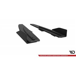 Maxton - Street Pro Lame Du Pare Chocs Arriere Mercedes-AMG CLA 45 C117 Facelift Noir-Rouge + Rabats Brillant