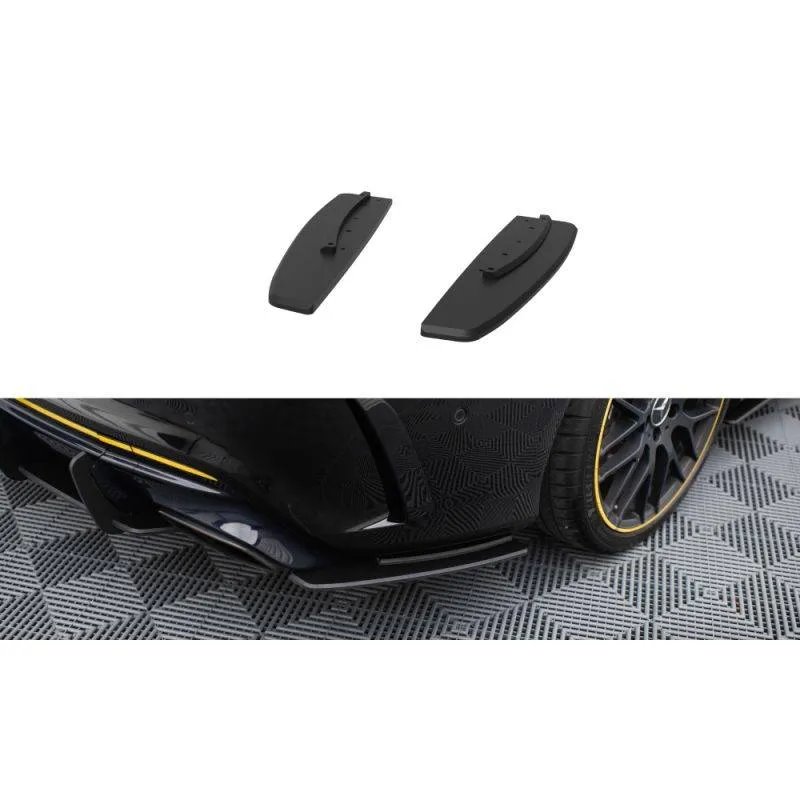 Maxton - Street Pro Lame Du Pare Chocs Arriere Mercedes-AMG CLA 45 C117 Facelift Noir-Rouge