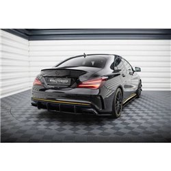 Maxton - Street Pro Lame Du Pare Chocs Arriere Mercedes-AMG CLA 45 C117 Facelift Noir-Rouge