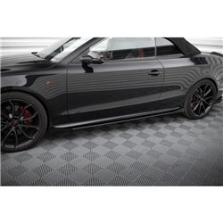 Maxton - Street Pro Rajouts Des Bas De Caisse Audi A5 / A5 S-Line / S5 Coupe / Cabrio 8T / 8T Facelift Noir-Rouge + Rabats Brill