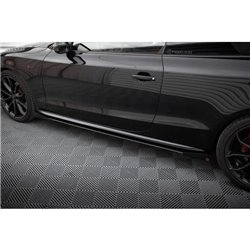 Maxton - Street Pro Rajouts Des Bas De Caisse Audi A5 / A5 S-Line / S5 Coupe / Cabrio 8T / 8T Facelift Noir-Rouge + Rabats Brill