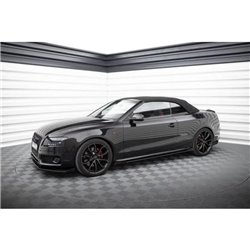 Maxton - Street Pro Rajouts Des Bas De Caisse Audi A5 / A5 S-Line / S5 Coupe / Cabrio 8T / 8T Facelift Noir-Rouge + Rabats Brill