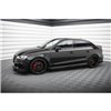 Maxton - Street Pro Rajouts Des Bas De Caisse V.1 Audi RS3 Sedan 8V Facelift Noir-Rouge + Rabats Brillant