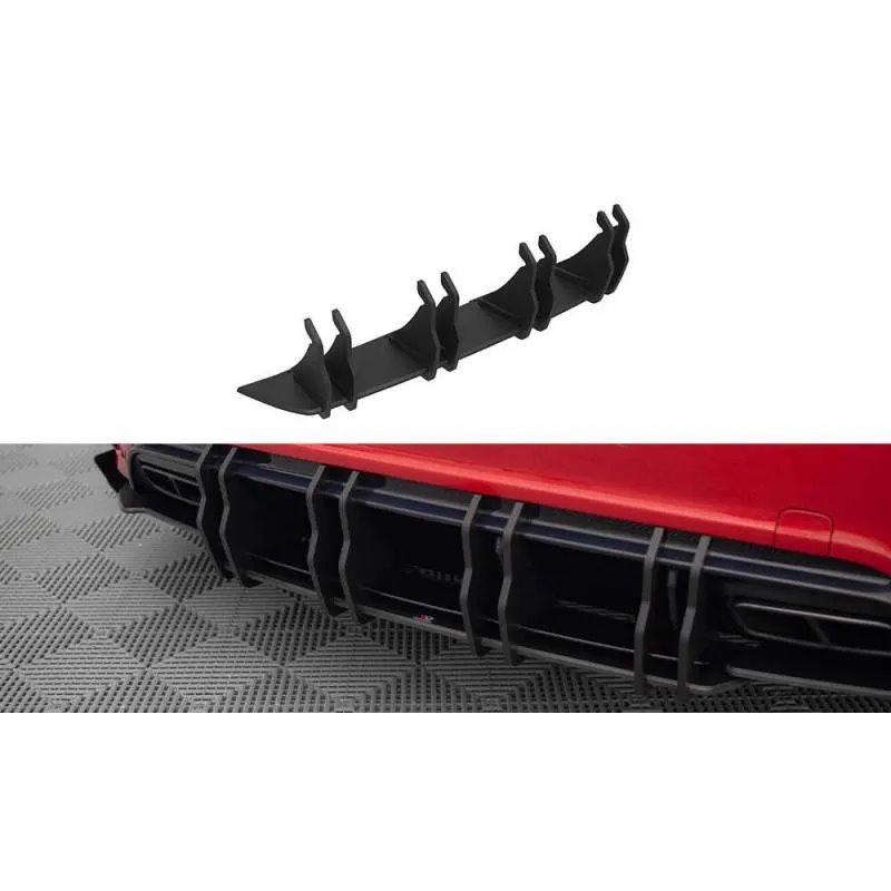 Maxton - Street Pro Central Diffuseur Arriere Mercedes-Benz A 45 AMG W176 Facelift Noir