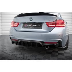 Maxton - Diffuseur Arrière Complet BMW 4 Coupe / Gran Coupe / Cabrio M-Pack F32 / F36 / F33 (Version avec échappements simples d