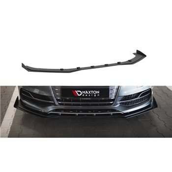 Maxton - Street Pro Lame Du Pare-Chocs Avant Audi S3 / A3 S-Line Sedan 8V Noir + Rabats Brillant