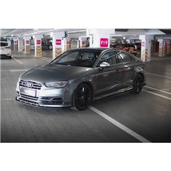 Maxton - Street Pro Lame Du Pare-Chocs Avant Audi S3 / A3 S-Line Sedan 8V Noir-Rouge