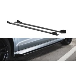 Maxton - Street Pro Rajouts Des Bas De Caisse Audi S3 / A3 S-Line Sedan 8V Noir + Rabats Brillant