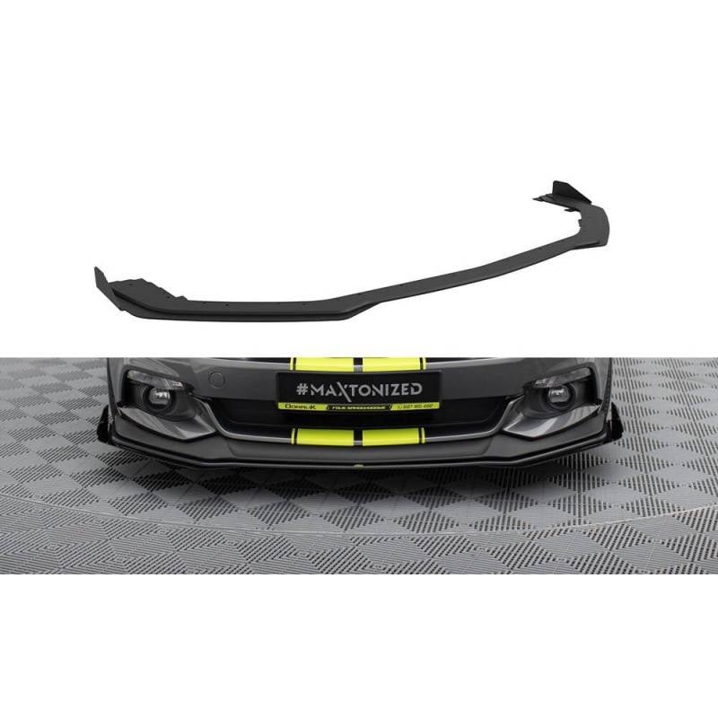 Maxton - Street Pro Lame Du Pare-Chocs Avant Ford Mustang GT Mk6 Noir-Rouge + Rabats Brillant