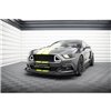 Maxton - Street Pro Lame Du Pare-Chocs Avant Ford Mustang GT Mk6 Noir-Rouge + Rabats Brillant
