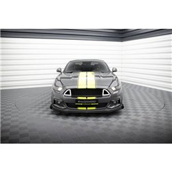 Maxton - Street Pro Lame Du Pare-Chocs Avant Ford Mustang GT Mk6 Noir + Rabats Brillant 