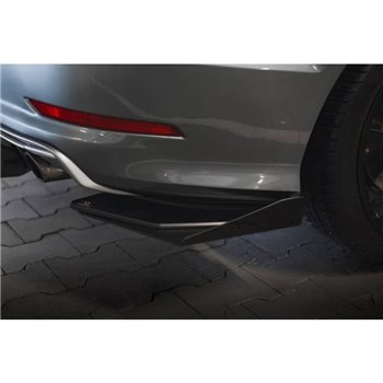 Maxton - Street Pro Lame Du Pare Chocs Arriere Audi S3 Sedan 8V Noir + Rabats Brillant 