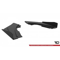 Maxton - Street Pro Lame Du Pare Chocs Arriere Audi S3 Sedan 8V Noir + Rabats Brillant 