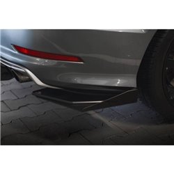 Maxton - Street Pro Lame Du Pare Chocs Arriere Audi S3 Sedan 8V Noir-Rouge + Rabats Brillant
