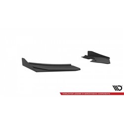 Maxton - Street Pro Lame Du Pare Chocs Arriere Audi S3 Sedan 8V Noir-Rouge + Rabats Brillant