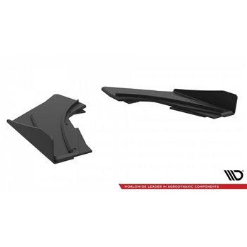 Maxton - Street Pro Lame Du Pare Chocs Arriere Audi S3 Sedan 8V Noir-Rouge + Rabats Brillant
