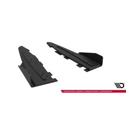 Maxton - Street Pro Lame Du Pare Chocs Arriere Ford Mustang GT Mk6 Noir-Rouge + Rabats Brillant