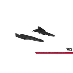 Maxton - Street Pro Lame Du Pare Chocs Arriere Ford Mustang GT Mk6 Noir-Rouge + Rabats Brillant