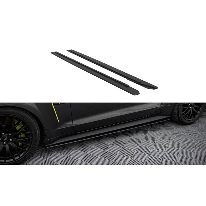 Maxton - Street Pro Rajouts Des Bas De Caisse Ford Mustang GT Mk6 Noir-Rouge