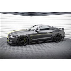 Maxton - Street Pro Rajouts Des Bas De Caisse Ford Mustang GT Mk6 Noir-Rouge