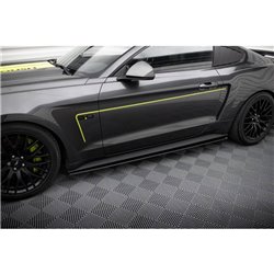 Maxton - Street Pro Rajouts Des Bas De Caisse Ford Mustang GT Mk6 Noir-Rouge