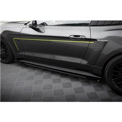 Maxton - Street Pro Rajouts Des Bas De Caisse Ford Mustang GT Mk6 Noir + Rabats Brillant 