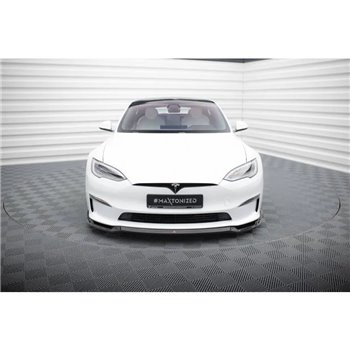 Maxton - Lame Du Pare-Chocs Avant V.2 Tesla Model S Plaid Mk1 Facelift 