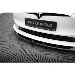 Maxton - Lame Du Pare-Chocs Avant V.3 Tesla Model S Plaid Mk1 Facelift 